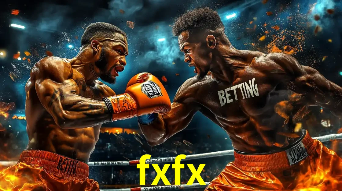Dois boxeadores em uma luta intensa e explosiva, representando a adrenalina e as oportunidades de apostas em esportes de combate disponíveis na plataforma fxfx.