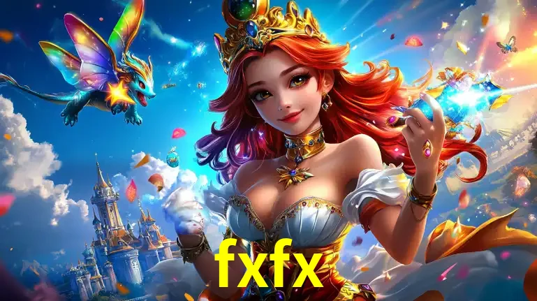 A princesa de um reino de fantasia mágico, com seu pequeno dragão, apresentando um mundo de prêmios encantados nos jogos de caça-níqueis do cassino fxfx.